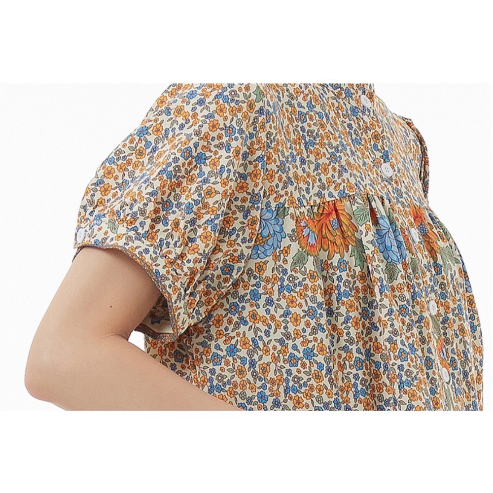 波西米亞復古碎花女裝連身裙 女洋裝裙裝ㄧ件式下裙-細節圖5