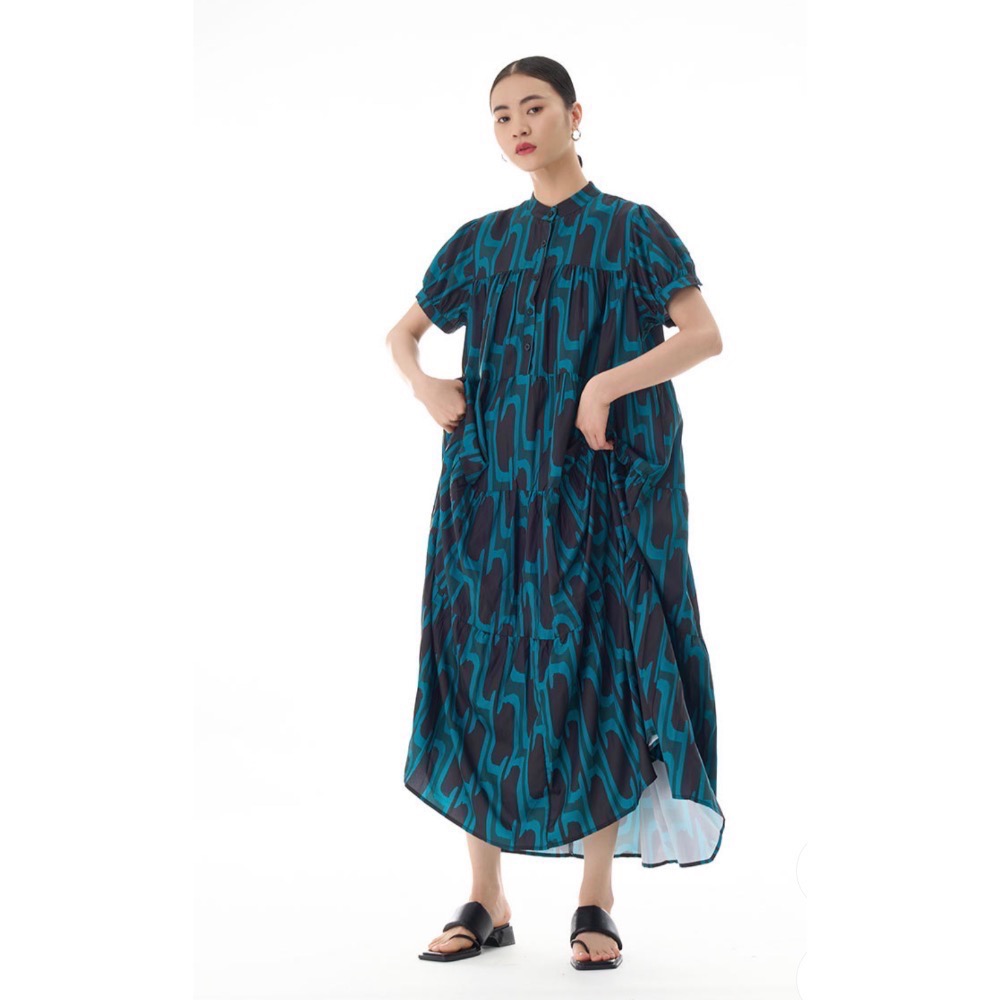 潮人原創復古蛋糕連身裙女上衣裙裝洋裝ㄧ件式復古-細節圖2