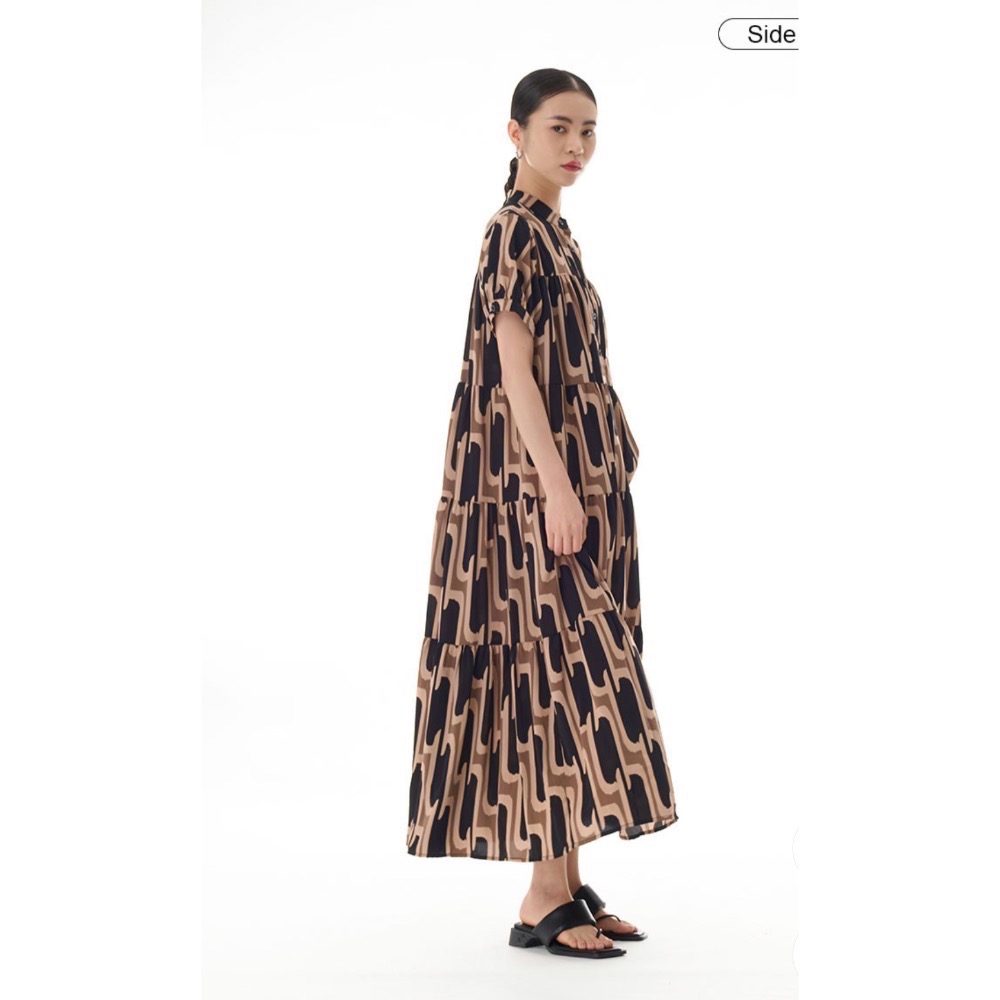 潮人原創復古蛋糕連身裙女上衣裙裝洋裝ㄧ件式復古-細節圖5