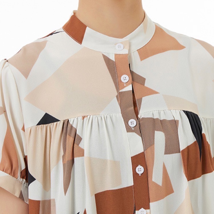 歐美民族風印花寬鬆連身裙 女上衣洋裝裙裝一件式連身幾合色-細節圖9