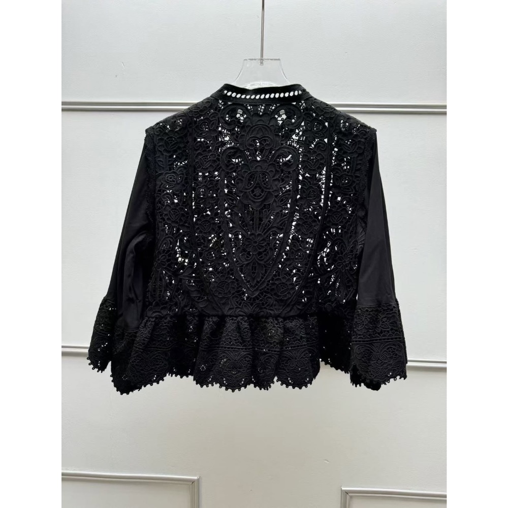 法式刺繡蕾絲襯衫上衣-細節圖7