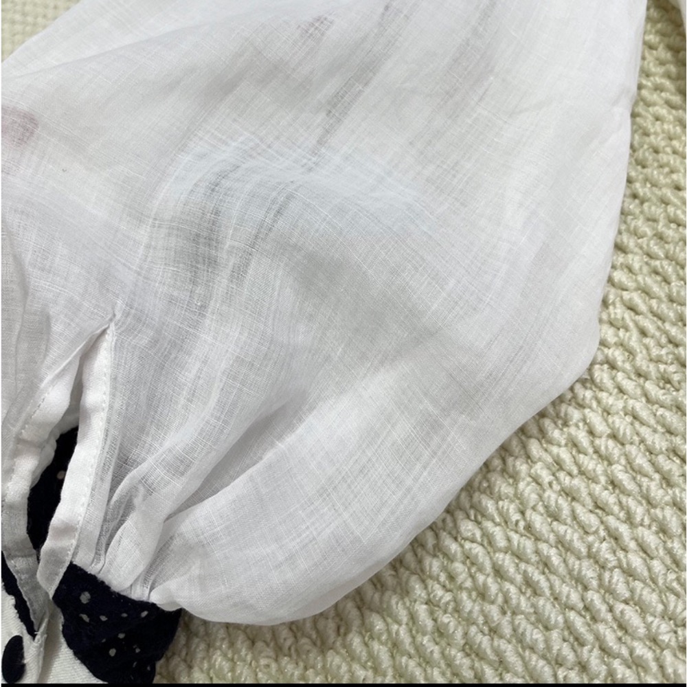 亞麻薴麻刺繡花卉長袖襯衫長裙套裝-細節圖5