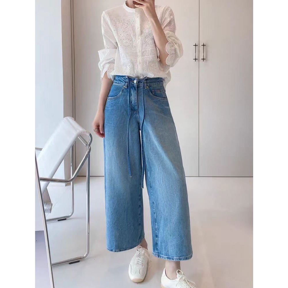 法式復古蕾絲鏤空長袖襯衫-規格圖7