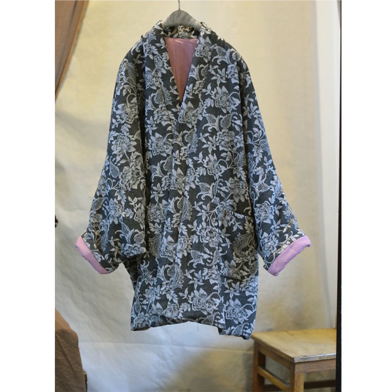 秋冬復古中式提花厚棉外套-細節圖5