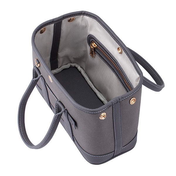 星巴克 灰色女神皮革提背袋-細節圖2