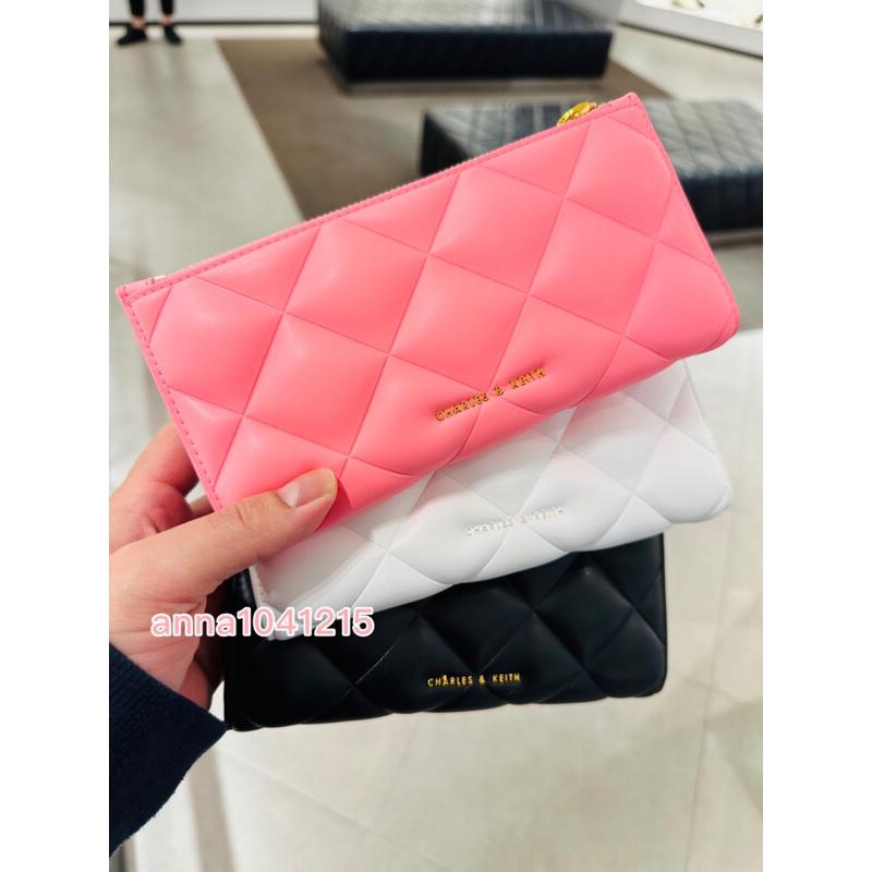 菱格蓬蓬長夾❤️‍🔥【24H快速出貨】🛍 ANNA代購💜新加坡品牌小CK保證正品代購 附紙袋-細節圖2