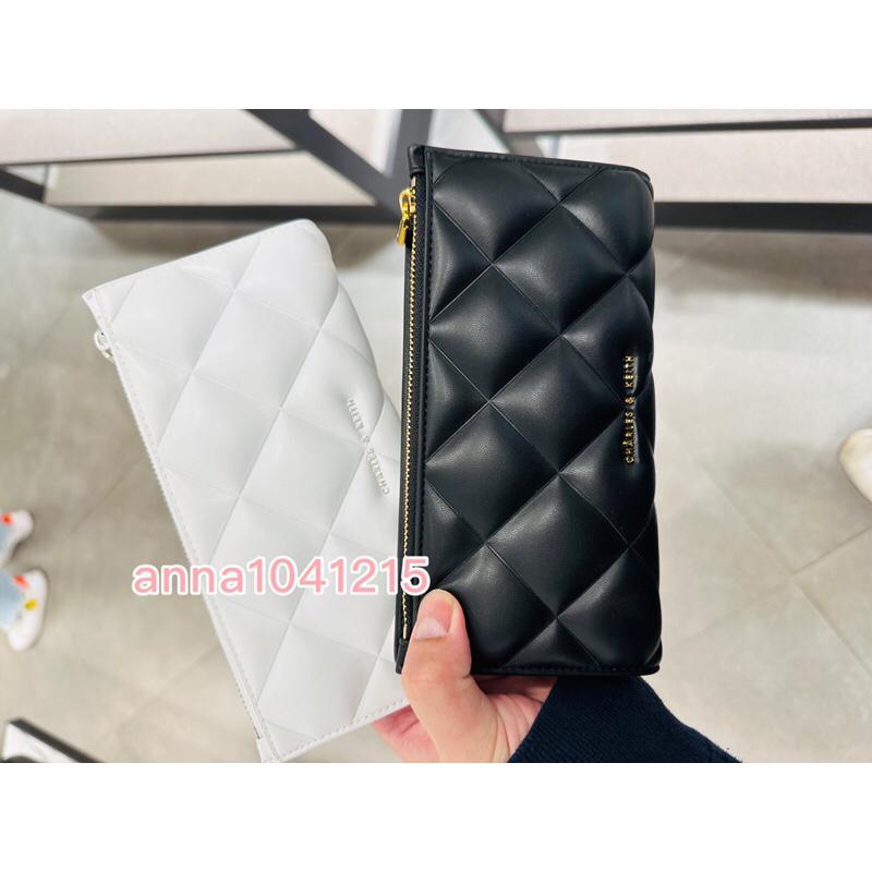 菱格蓬蓬長夾❤️‍🔥【24H快速出貨】🛍 ANNA代購💜新加坡品牌小CK保證正品代購 附紙袋-細節圖3