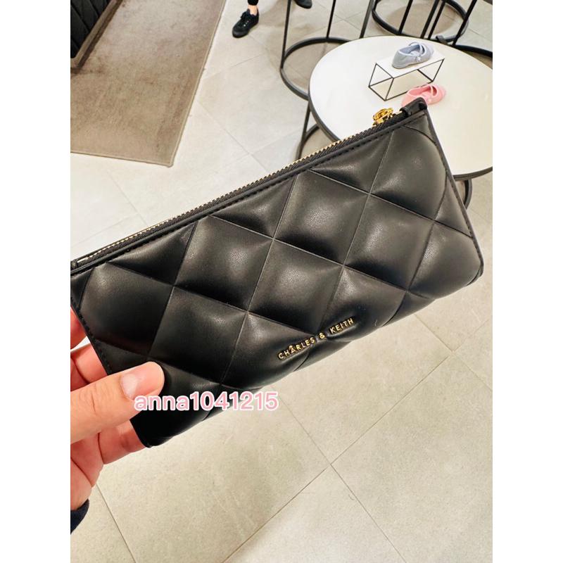 菱格蓬蓬長夾❤️‍🔥【24H快速出貨】🛍 ANNA代購💜新加坡品牌小CK保證正品代購 附紙袋-細節圖6