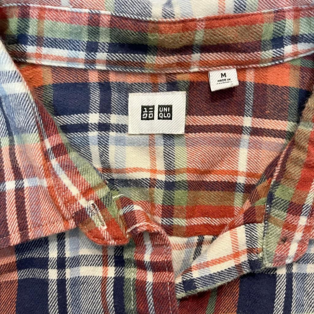 UNIQLO法蘭絨格紋襯衫-細節圖4