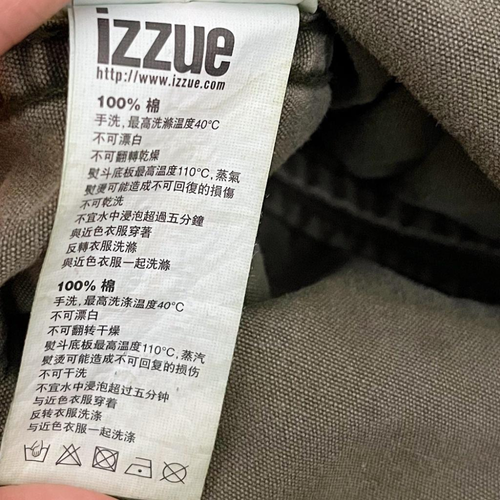 { 復古系列 }  izzue中性橄欖綠工裝外套-細節圖6