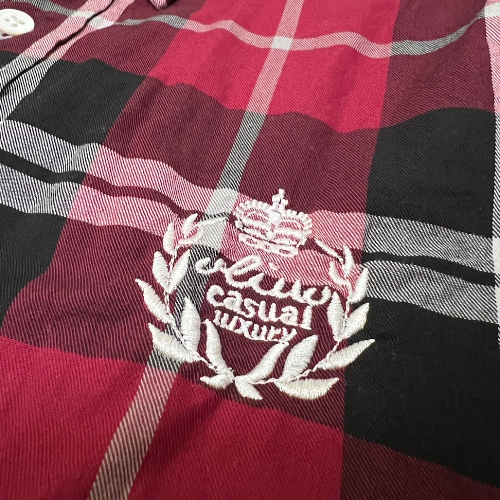 【全新】 OLIVO 長袖襯衫 格紋襯衫 橄欖樹襯衫 格子襯衫 二手襯衫 休閒襯衫 二手衣 小版男裝 男裝襯衫-細節圖2