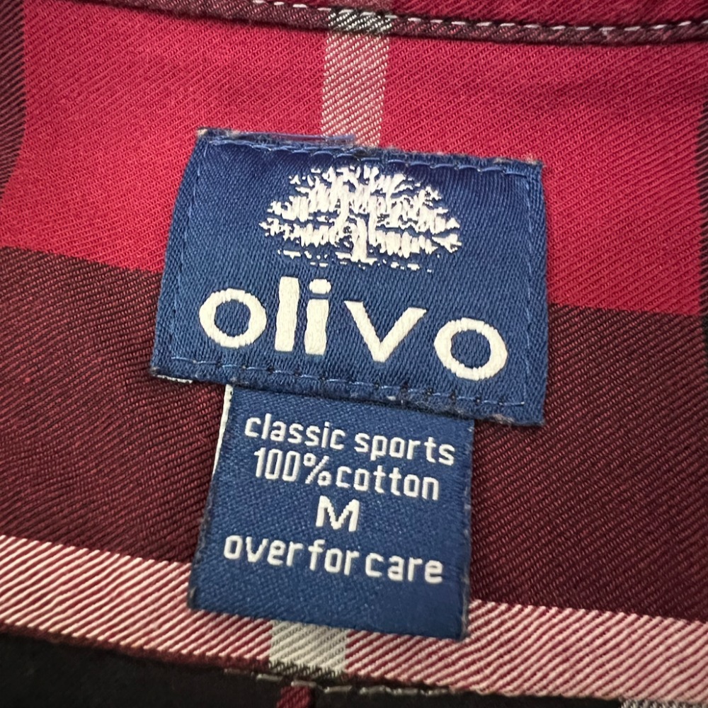 【全新】 OLIVO 長袖襯衫 格紋襯衫 橄欖樹襯衫 格子襯衫 二手襯衫 休閒襯衫 二手衣 小版男裝 男裝襯衫-細節圖3