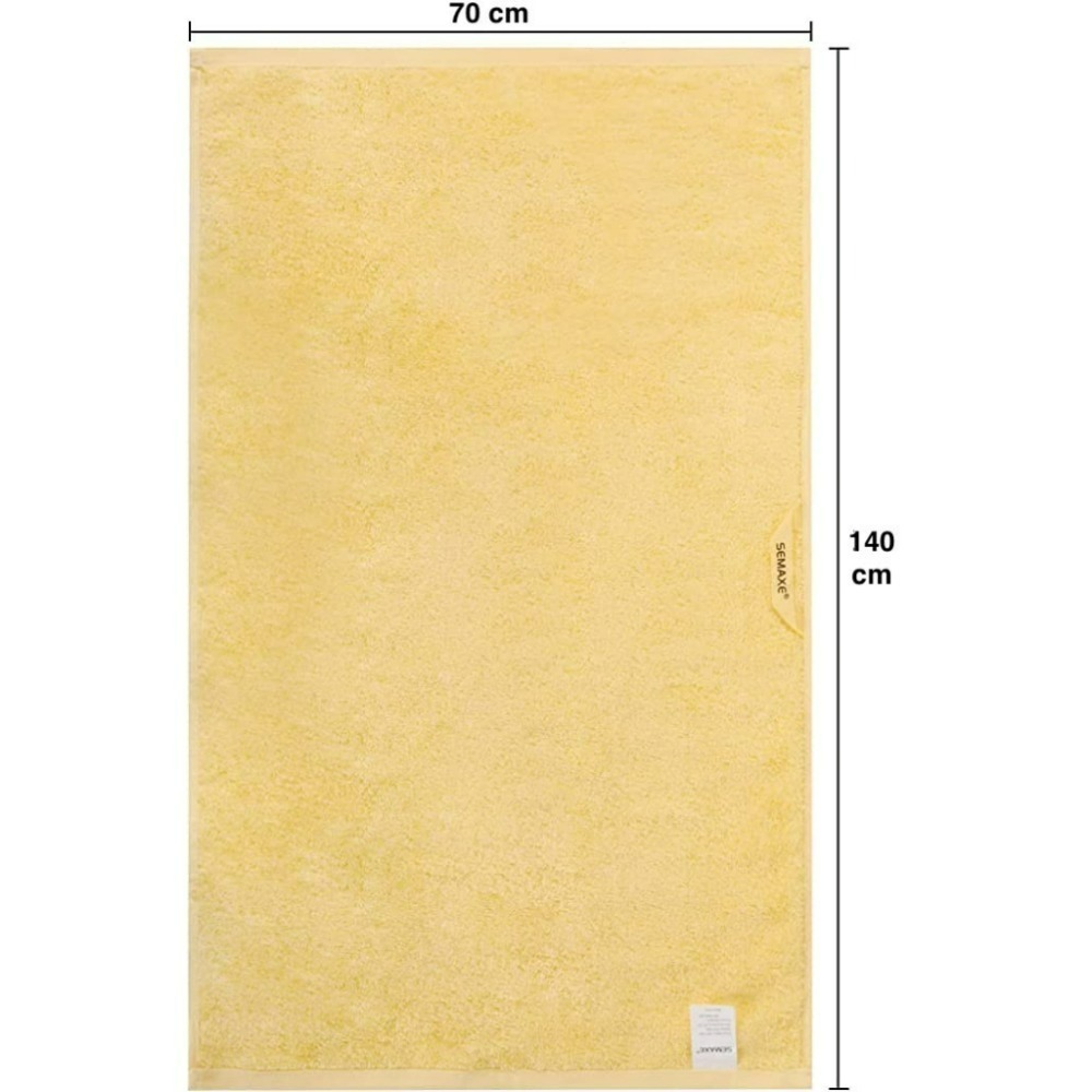 【SEMAXE】亞馬遜熱銷 健康度專利標籤 加大加厚 透氣 超吸水 抗菌 不掉毛 帶掛耳 純棉浴巾一入 (共6色)-細節圖7