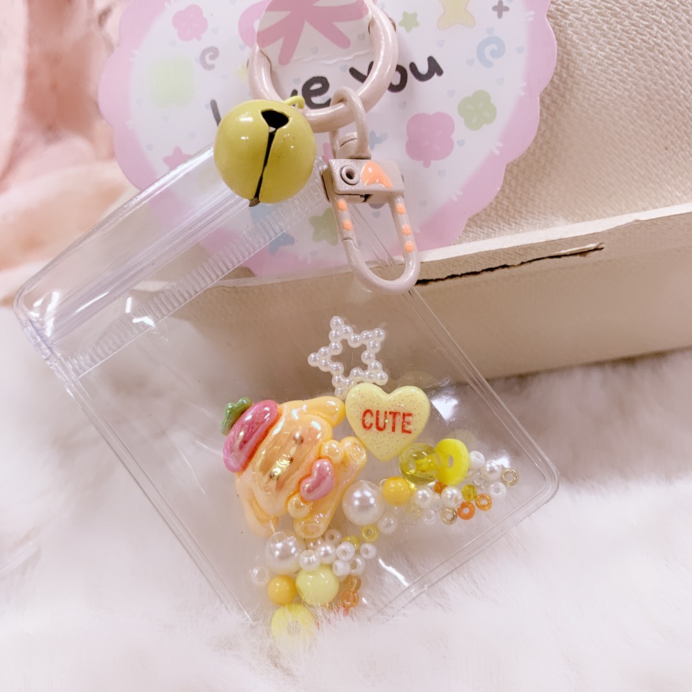 可愛手工包包吊飾搖搖樂鑰匙圈吊飾手機吊飾鑰匙扣鑰匙圈包包掛件手作吊飾-細節圖4