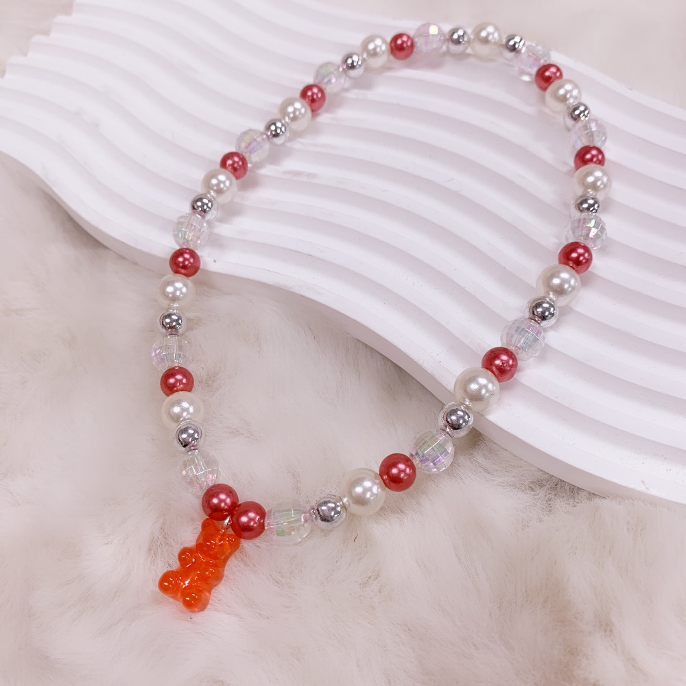 小熊軟糖原創手工串珠項鍊系列手工串珠串珠項鍊項鍊頸鏈短鏈-規格圖6