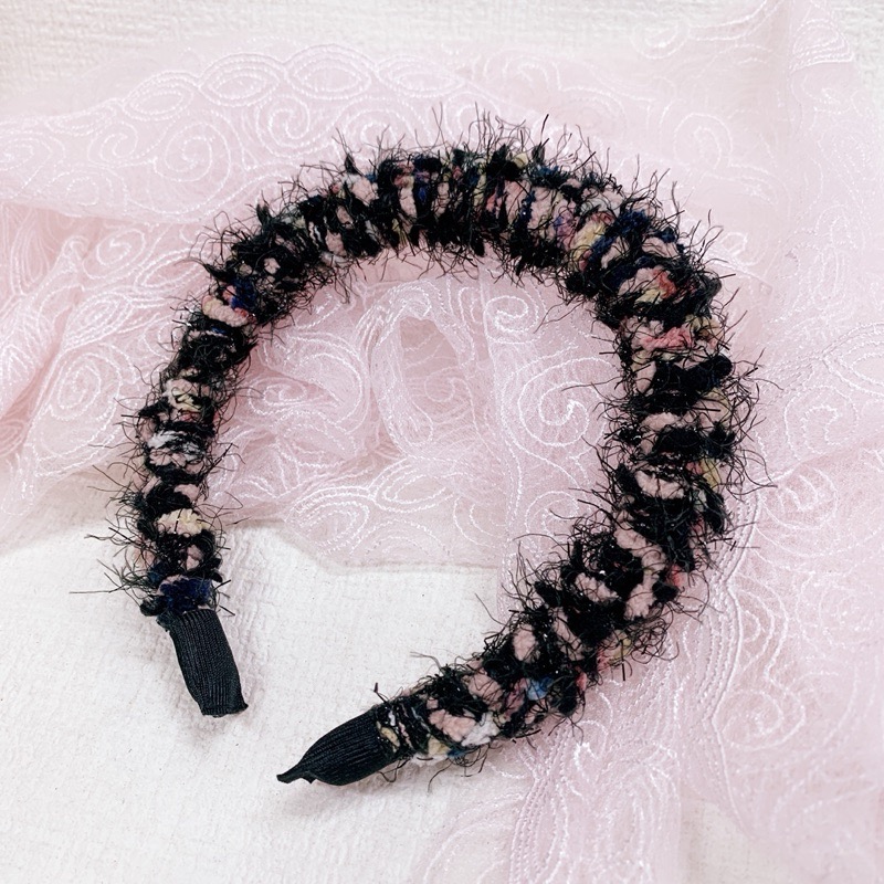 ［手作髮飾］手混線髮箍編織毛線髮箍秋冬款碎髮彩色毛綫髮箍女生髮箍-規格圖4