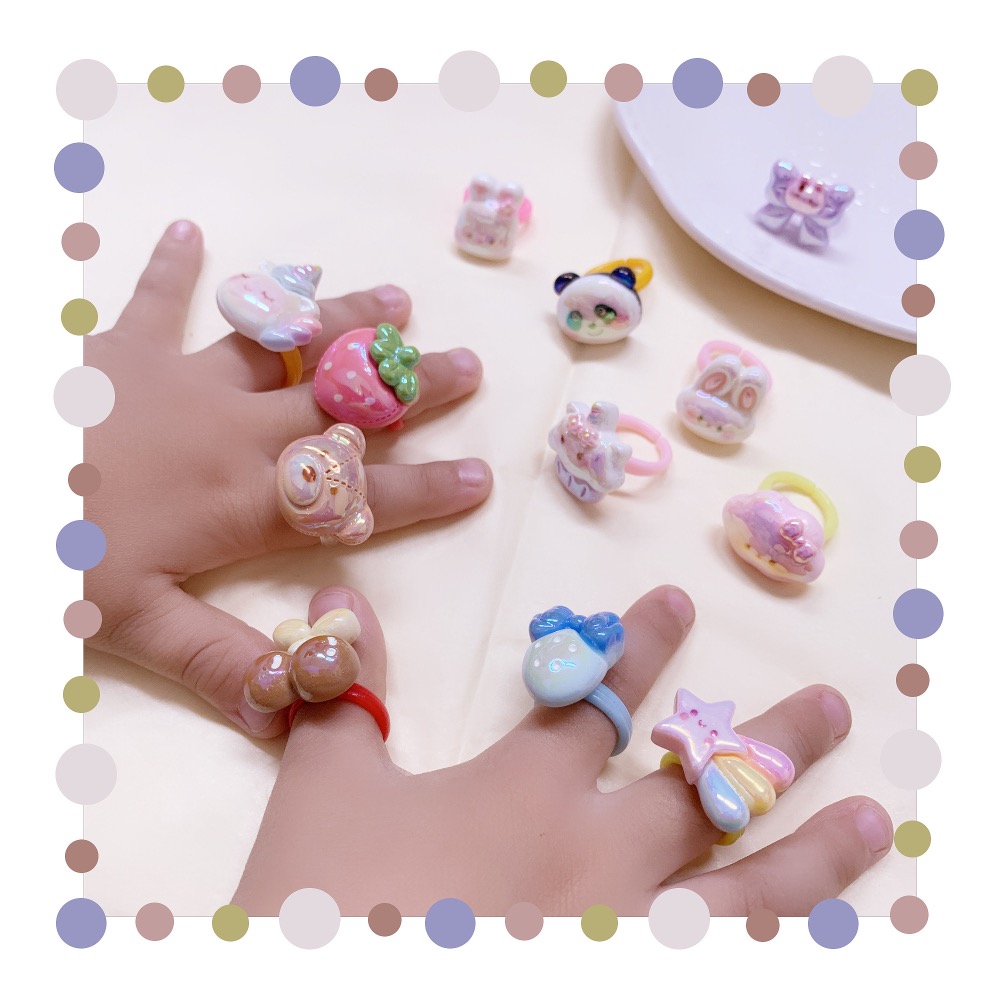 兒童戒指 卡通戒指 兒童飾品 手作兒童飾品-細節圖2