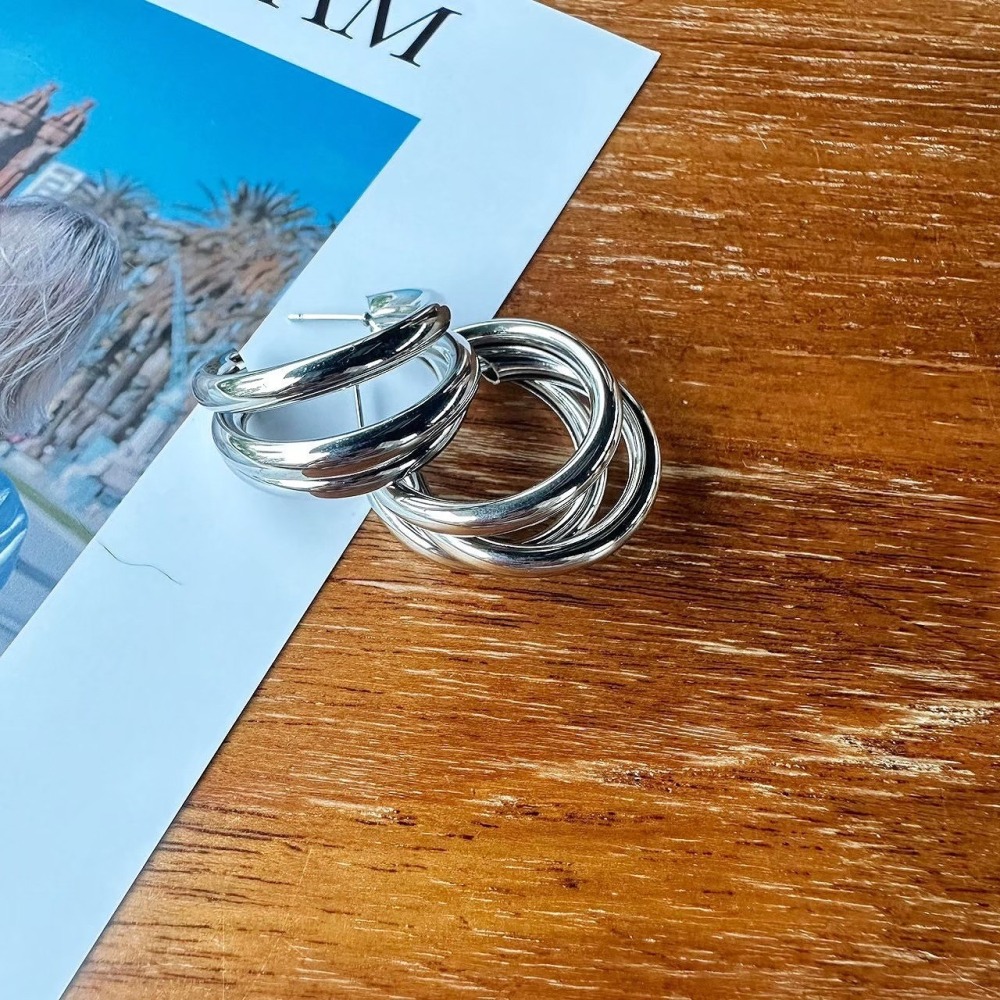 現貨實拍🔥歐美個性三圈耳環❤️-細節圖2