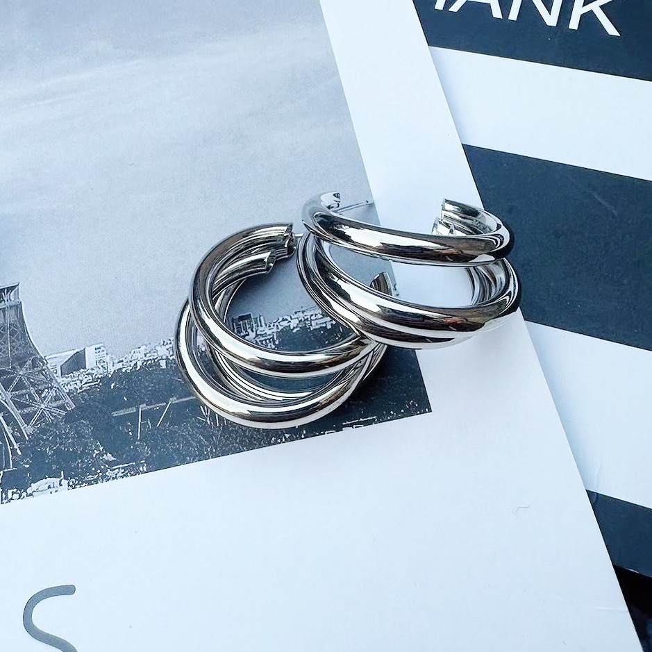 現貨實拍🔥歐美個性三圈耳環❤️-細節圖5