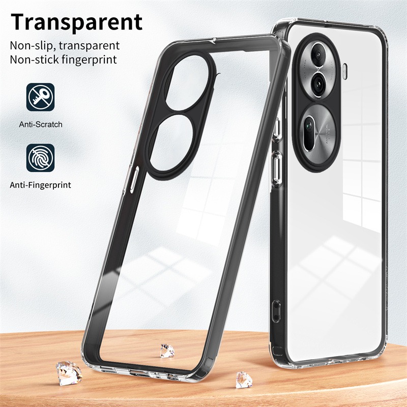 三合一防撞OPPO手機殼Reno11 Reno10 Reno11pro Reno10pro透明撞色Reno8適用台灣版-細節圖3