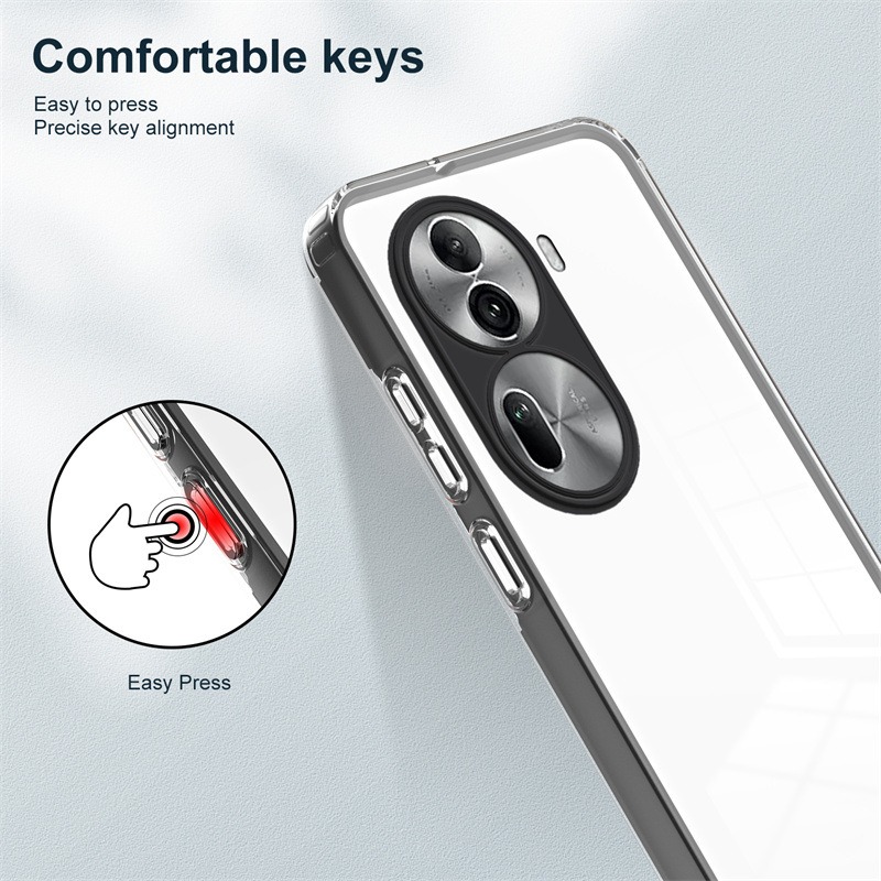 三合一防撞OPPO手機殼Reno11 Reno10 Reno11pro Reno10pro透明撞色Reno8適用台灣版-細節圖4