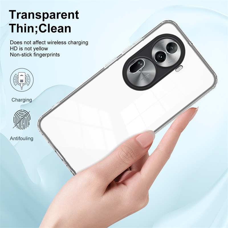 三合一防撞OPPO手機殼Reno11 Reno10 Reno11pro Reno10pro透明撞色Reno8適用台灣版-細節圖5