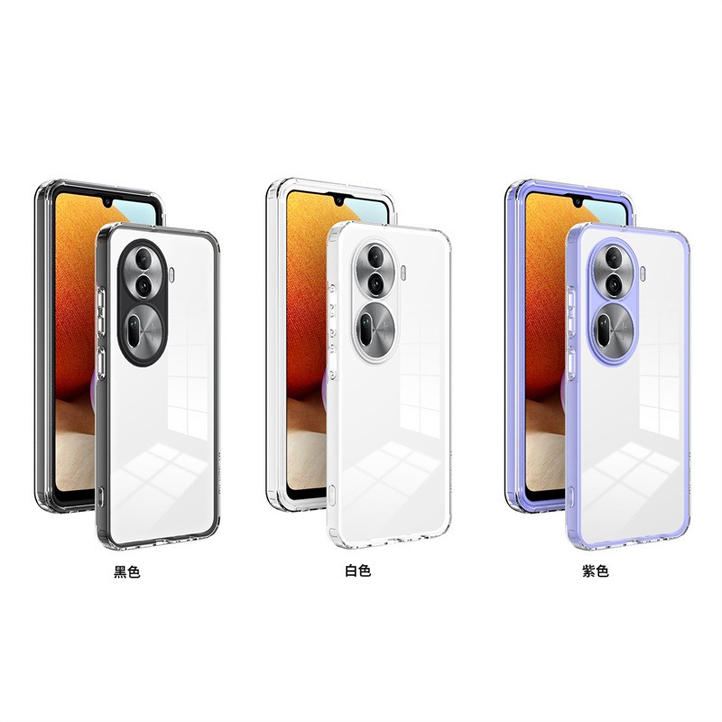 三合一防撞OPPO手機殼Reno11 Reno10 Reno11pro Reno10pro透明撞色Reno8適用台灣版-細節圖7