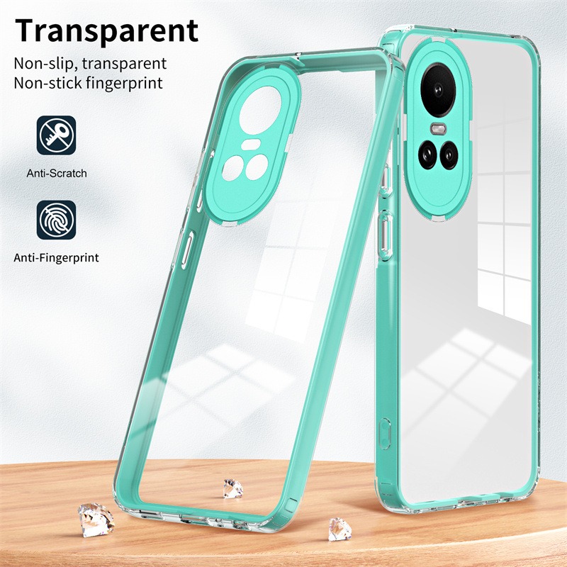 三合一防撞OPPO手機殼Reno11 Reno10 Reno11pro Reno10pro透明撞色Reno8適用台灣版-細節圖9