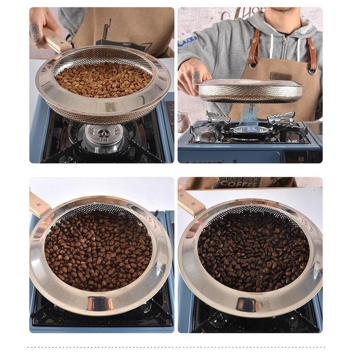 304不鏽鋼 韓式旋風 咖啡烘豆網【送~生豆1kg】咖啡豆/堅果烤網/黑豆/烘焙手網 烘豆機 烘焙機 烤網 炒豆網-細節圖6