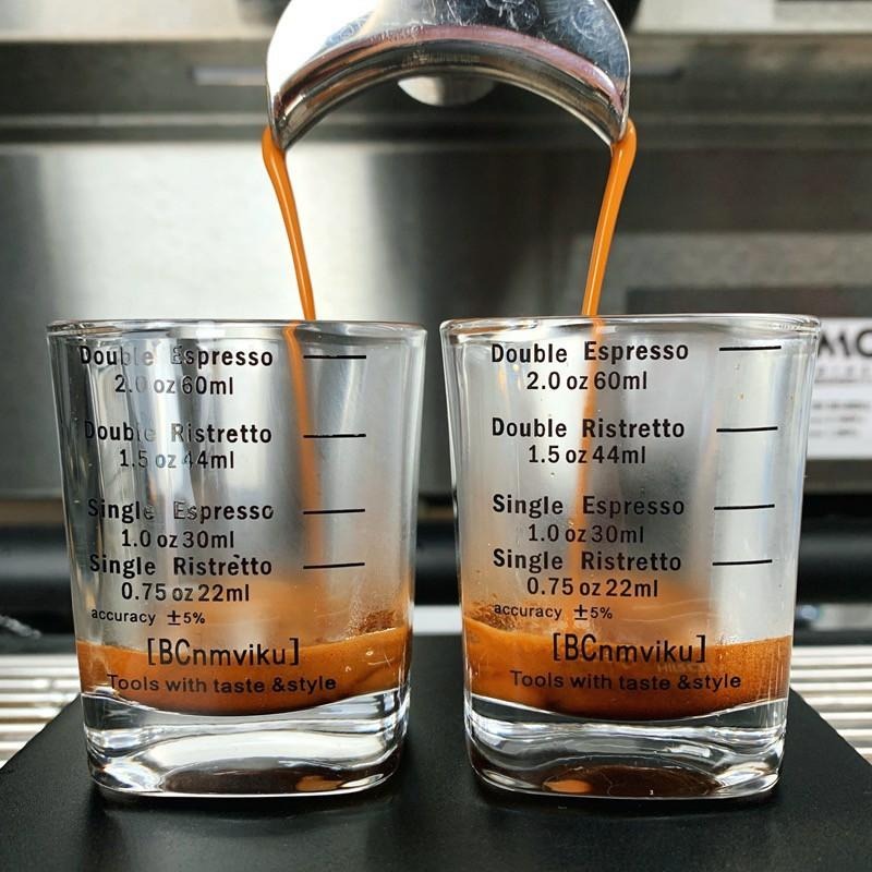 方形玻璃杯60ml 盎司杯 Espresso義式濃縮杯 帶刻度 咖啡杯 烘焙量杯 shot杯 調酒安士杯 威士忌-細節圖5