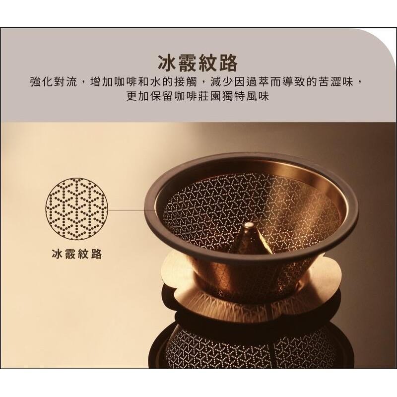 台灣製造 原廠保固 送【不鏽鋼量匙+精品咖啡豆 半磅】Driver 小山濾杯 微粒鈦不鏽鋼濾杯 咖啡金 升級版咖啡濾杯-細節圖5