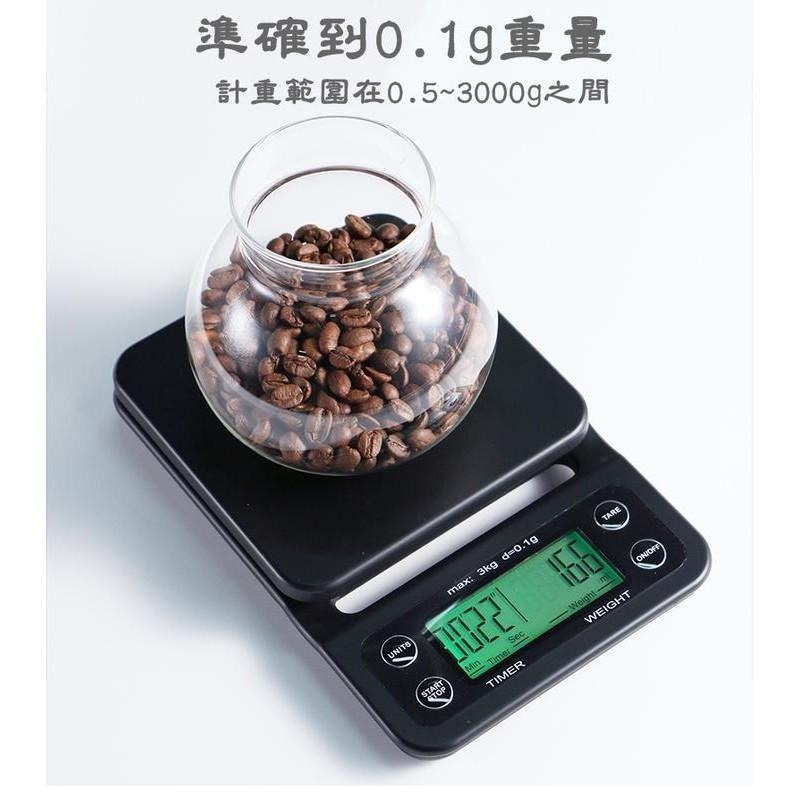 送【計量匙、清潔吹球、隔熱墊】3kg/0.1g多功能 順逆時 計時 秤重 手沖咖啡秤 電子秤 廚房秤 咖啡秤MS-K07-細節圖5