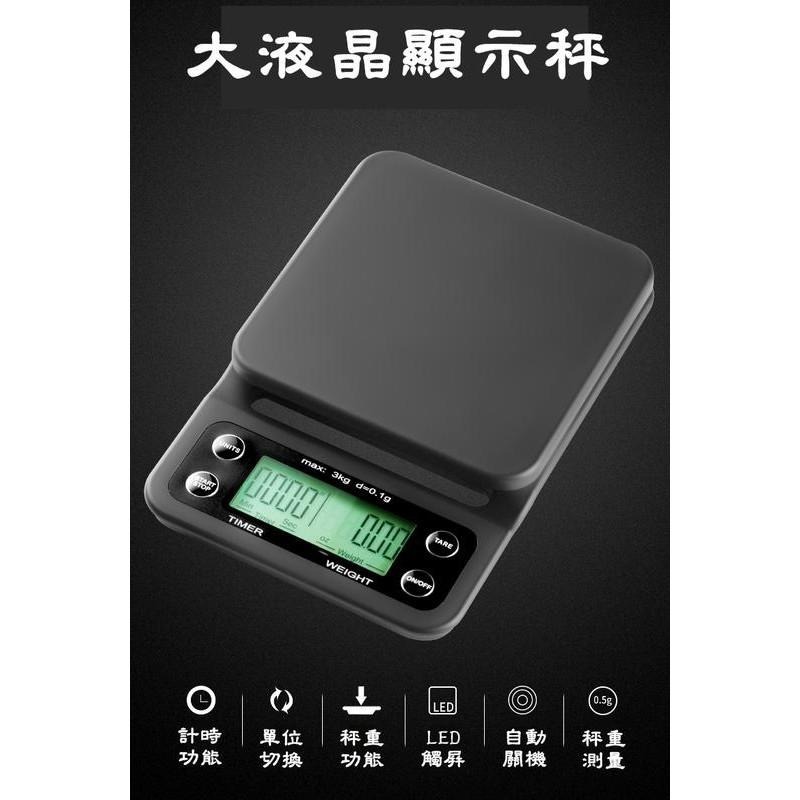 送【計量匙、清潔吹球、隔熱墊】3kg/0.1g多功能 順逆時 計時 秤重 手沖咖啡秤 電子秤 廚房秤 咖啡秤MS-K07-細節圖8