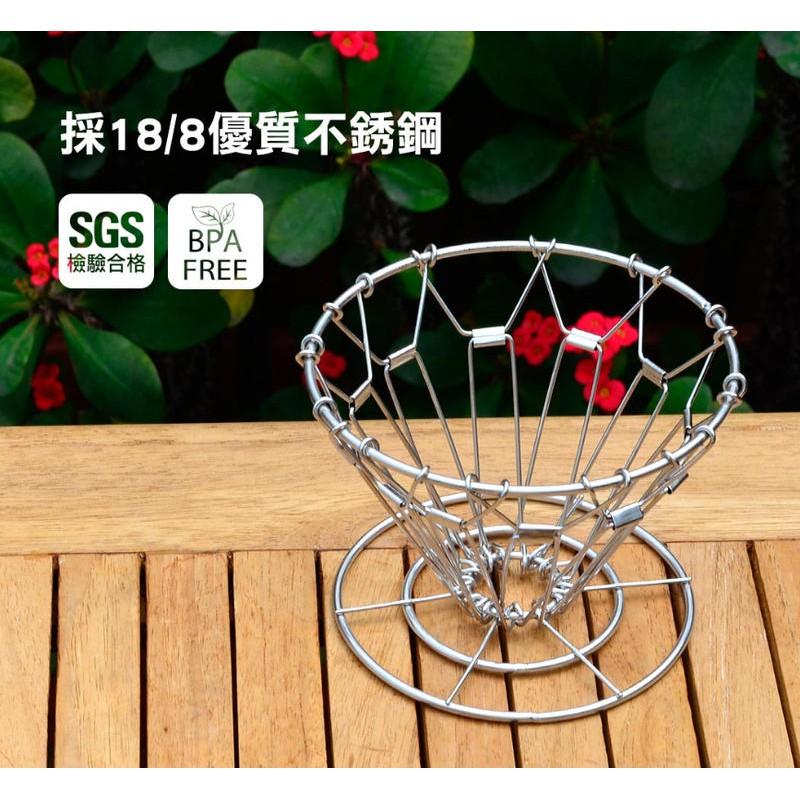 送【店家計量匙+專用清潔棉】錐形 Driver 可摺疊式濾杯 不鏽鋼濾杯 V型 可摺式 咖啡濾杯 HM-ZDV60-A1-細節圖8