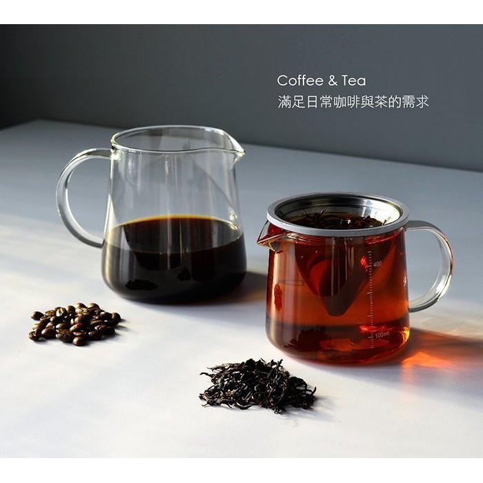 送【計量匙+專用清潔棉】Driver Moka 濾杯壺組600│400ML 兩用濾杯 咖啡壺 泡茶壺 玻璃分享壺 沖茶器-細節圖5