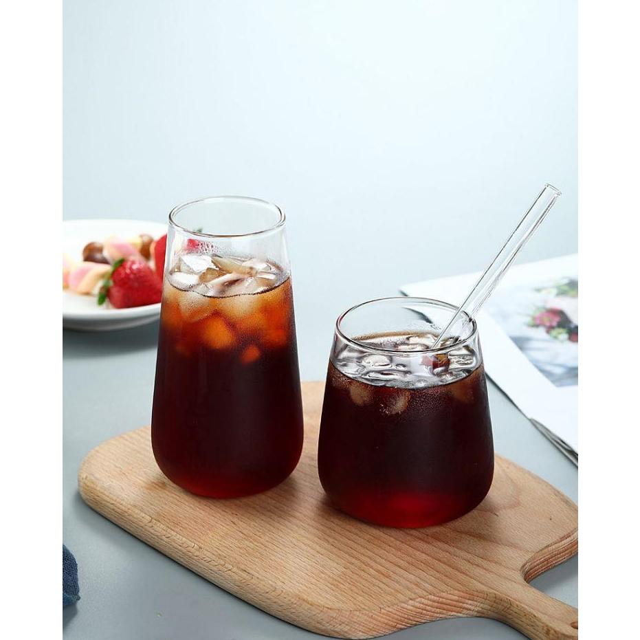 ins風 矮款/高款 無Logo玻璃杯 咖啡杯 水珠杯 北歐風 果汁杯 耐熱 早餐杯 杯子 水杯-細節圖8