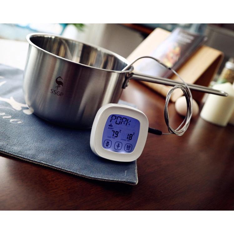 探針式觸控螢幕 多功能高溫烤箱電子探針器 食品烤箱溫度計 烘焙 廚房 水溫 油溫 食物 測溫儀探針 測溫計 電子溫度計-細節圖9