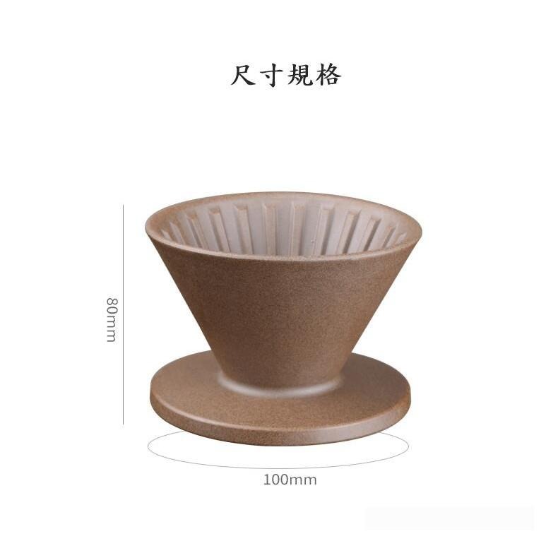 送【計量匙】日本製「時光濾杯 砂岩陶土」Hasami 波佐見燒 錐形陶瓷 V60 1-2杯 CAFEDE(更勝星芒濾杯)-細節圖2