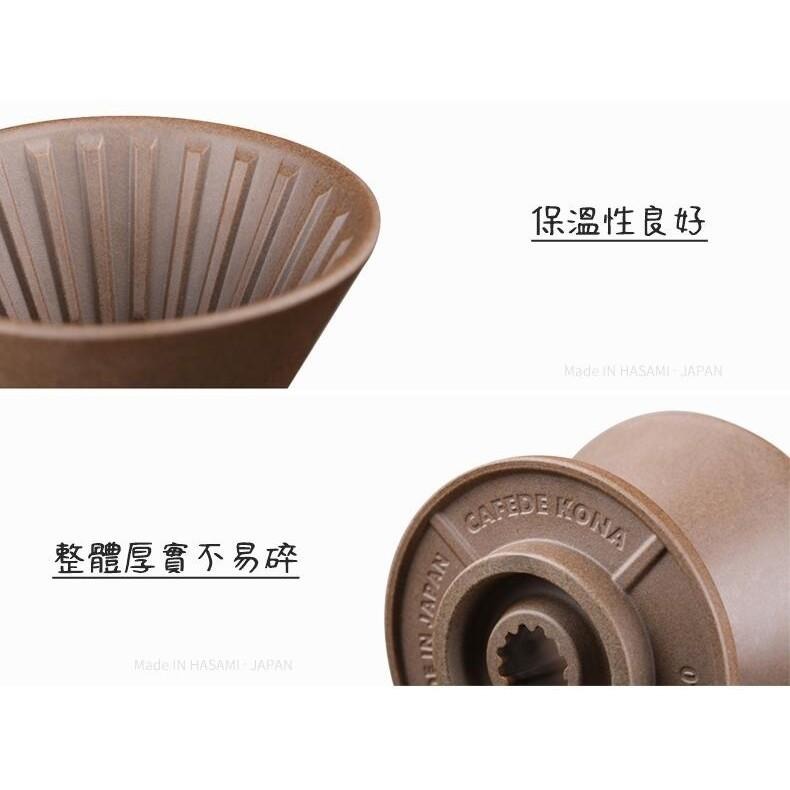 送【計量匙】日本製「時光濾杯 砂岩陶土」Hasami 波佐見燒 錐形陶瓷 V60 1-2杯 CAFEDE(更勝星芒濾杯)-細節圖5