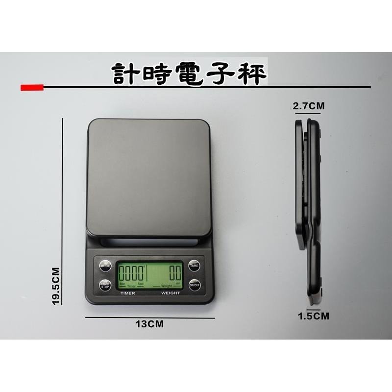 送【計量匙、清潔吹球、隔熱墊】3kg/0.1g多功能 順逆時 計時 秤重 手沖咖啡秤 電子秤 廚房秤 咖啡秤MS-K07-細節圖2