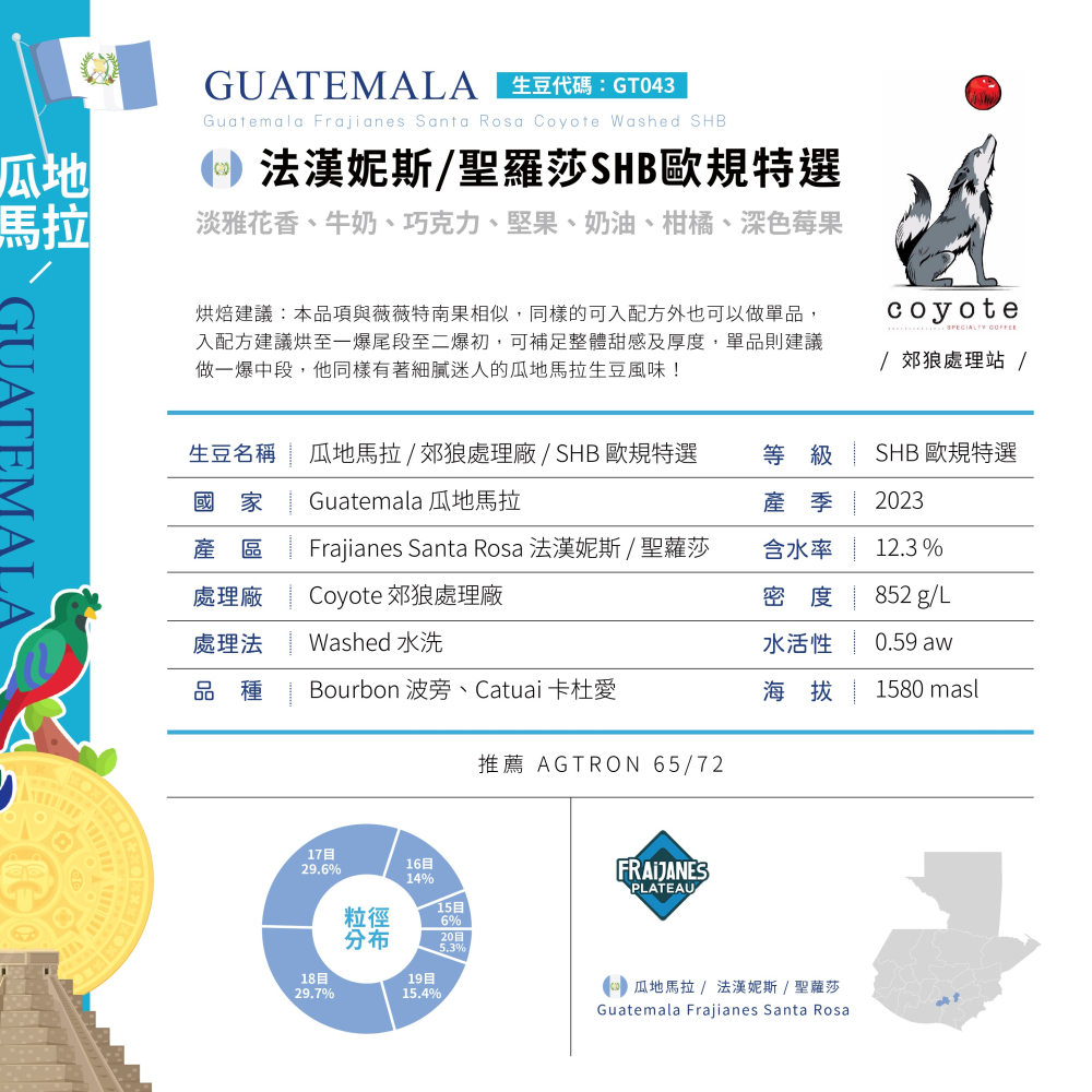 瓜地馬拉 法漢妮斯 聖羅莎 水洗SHB歐規特選 熟豆半磅227g 《精品咖啡豆×接單新鮮現烘》新鮮不貴 探索美味莊園豆-細節圖3