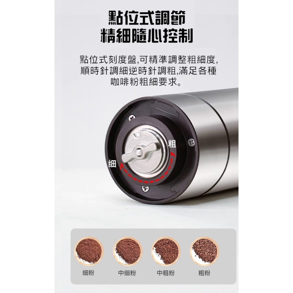 日本 NICOH【送~毛刷、清潔球】USB充電 電動磨豆機 不鏽鋼錐刀磨豆機 磨粉機 磨豆機 咖啡研磨機 NCG-128-細節圖4