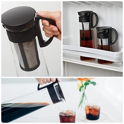 HARIO 冷泡咖啡壺 冷泡茶 冷水壺 1000ml 直立式可冰冰箱 冷泡 咖啡壺 冰釀 冰萃壺MCPN-14R 日本製-細節圖4