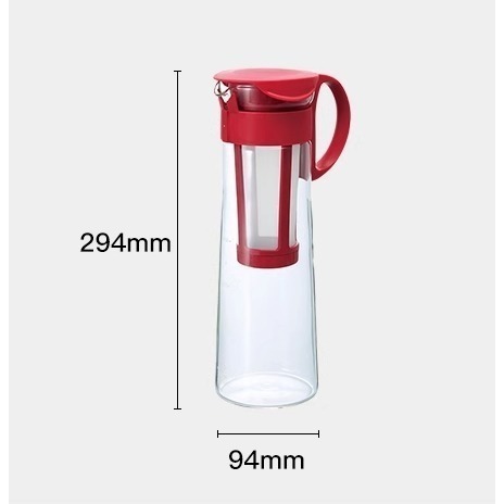 HARIO 冷泡咖啡壺 冷泡茶 冷水壺 1000ml 直立式可冰冰箱 冷泡 咖啡壺 冰釀 冰萃壺MCPN-14R 日本製-細節圖8