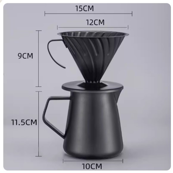 北歐戶外手沖咖啡壺組 復古風 露營套裝 不鏽鋼手沖咖啡組 咖啡壺 咖啡組 手沖壺 細嘴壺 分享壺 手沖濾杯-細節圖3