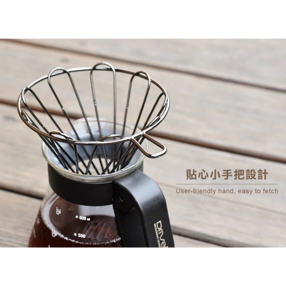 Driver 威亞濾杯壺組 玻璃把玻璃壺 360ml 咖啡分享壺 不鏽鋼濾杯 美妙搭配 新品上市 新鮮到貨 威亞濾杯-細節圖2
