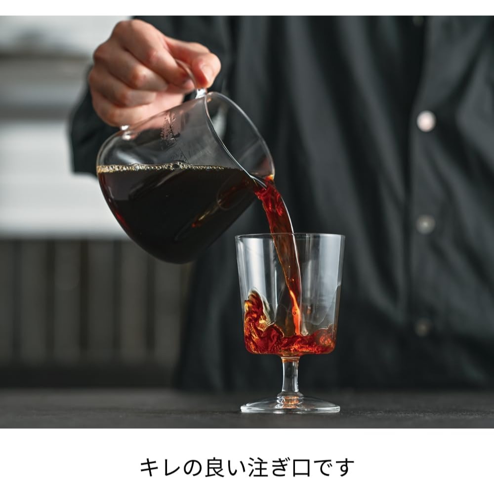 HARIO V60經典清透咖啡壺／VBS-36│VBS-60 玻璃分享壺 咖啡壺 耐熱玻璃壺 日本製 手沖下壺-細節圖2