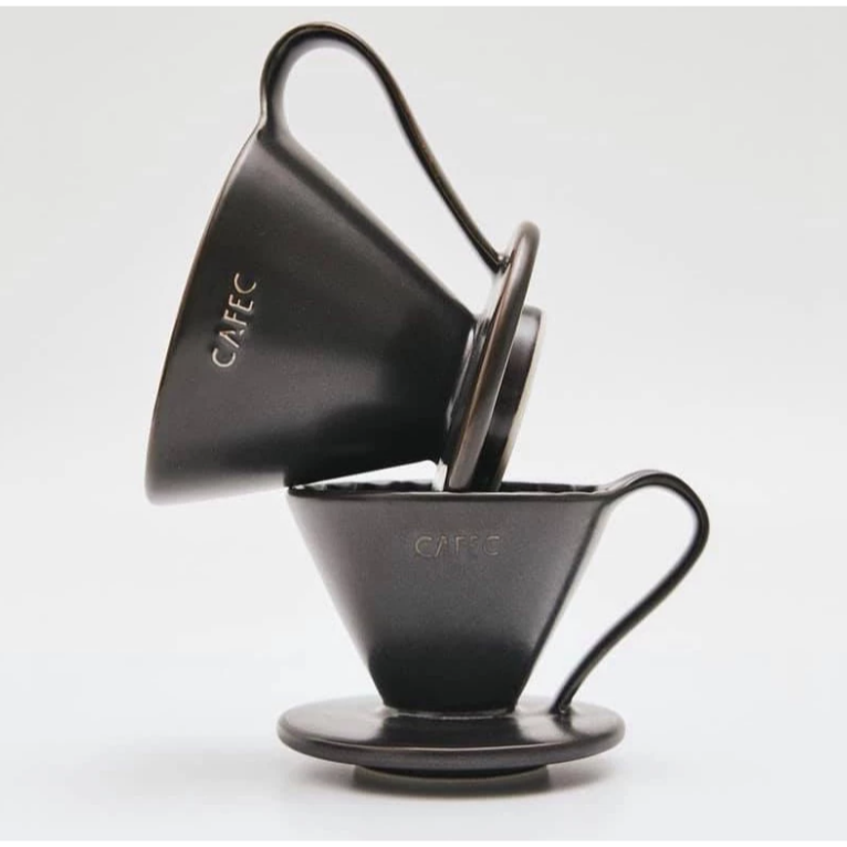 三洋 CAFEC 霧黑限量版 花瓣濾杯 有田燒 1-2/2-4人份 V型濾杯 錐形濾杯 陶瓷濾杯 台灣公司貨 現貨熱銷-細節圖9
