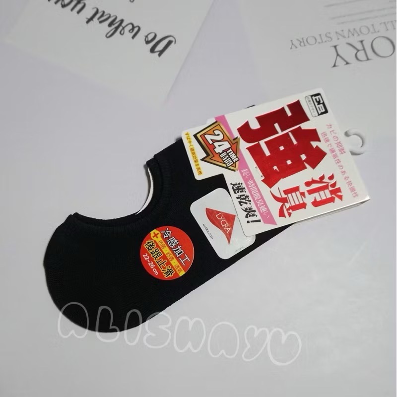 【台灣製涼感消臭襪】Ee 隱形襪 強消臭 男女適用 22-26cm 矽膠 防滑-規格圖1