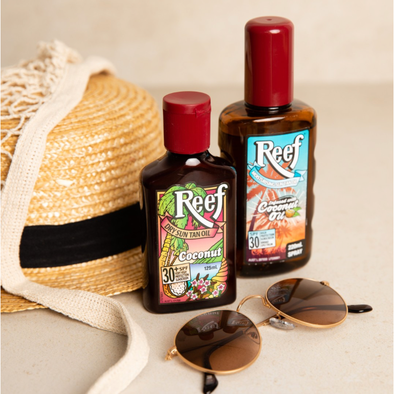 『現貨』澳洲老品牌🇦🇺 助曬油 燙金古銅  REEF Sun Tan Oil 🥥戶外 曬黑 美黑 助曬油 燙金古銅-細節圖10